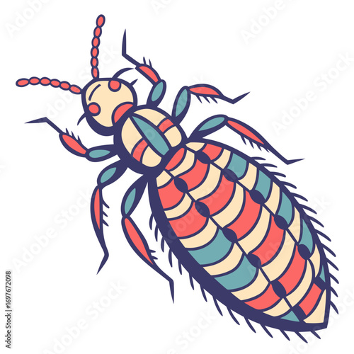 Colorful termite illustration, vector design art