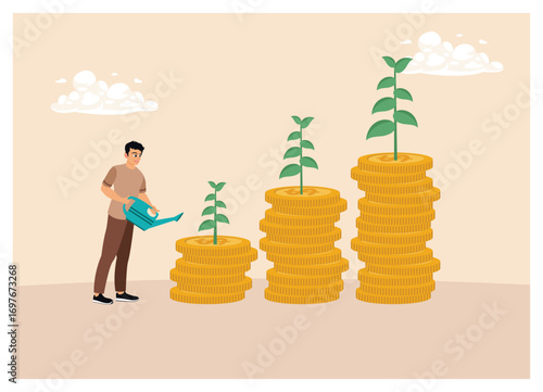 Financial success, economic growth, and investment.
