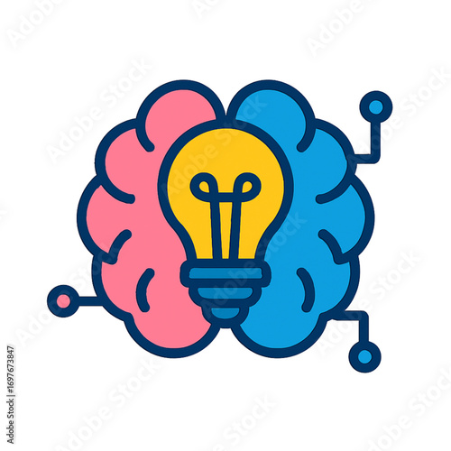 Light bulb icon representing idea and creativity concept illustration for business and innovation design