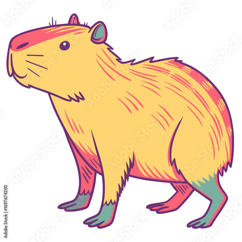 Capybara vector illustration