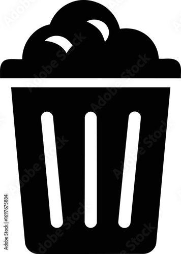 Simple trash can icon for deleting or waste