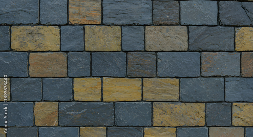 Obraz premium Rustic and Colorful Stone Brick Wall Texture