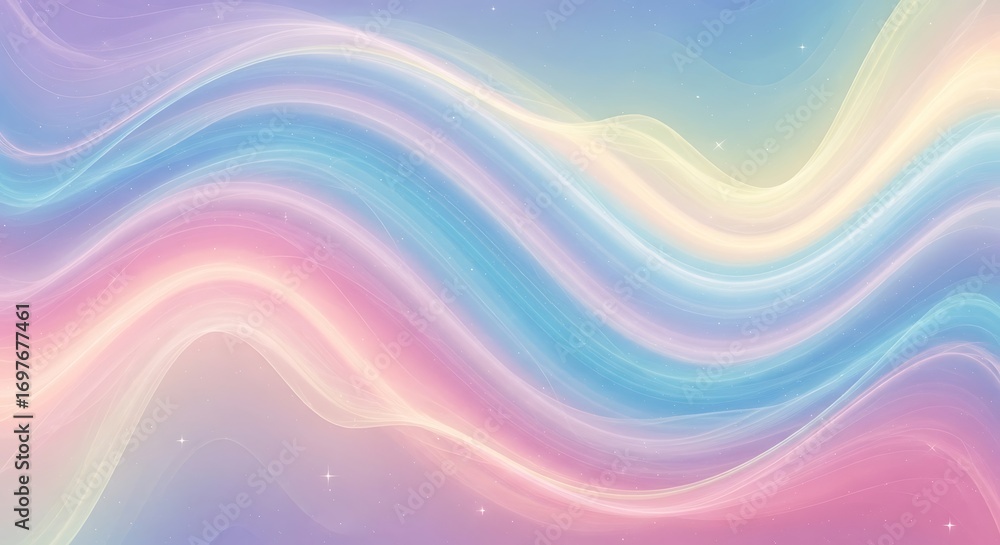 Obraz premium Ethereal Pastel Waves: A Delicate Gradient of Dreamy Soft Hues