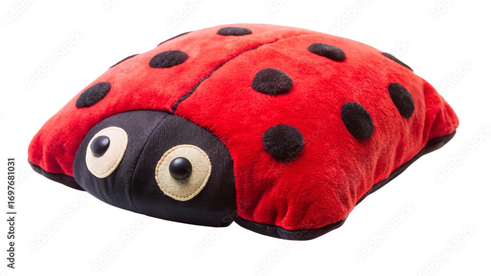 Fototapeta premium ladybug pillow on a white background