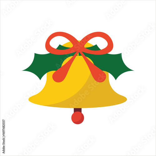 Jingle Bell Vector Flat Illustration