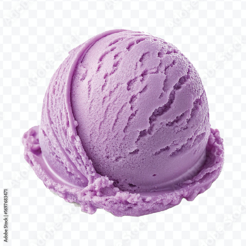 realistic delicious scoop of  vanilla ice cream in in different color style isolated on transparent background
