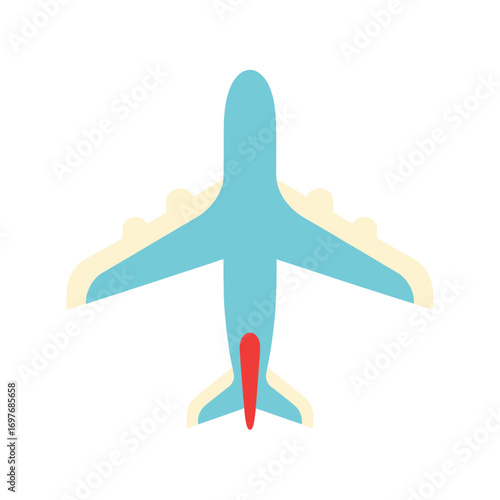 vector illustration of a passenger airplane representing travel and homecoming for veterans on Veterans Day.