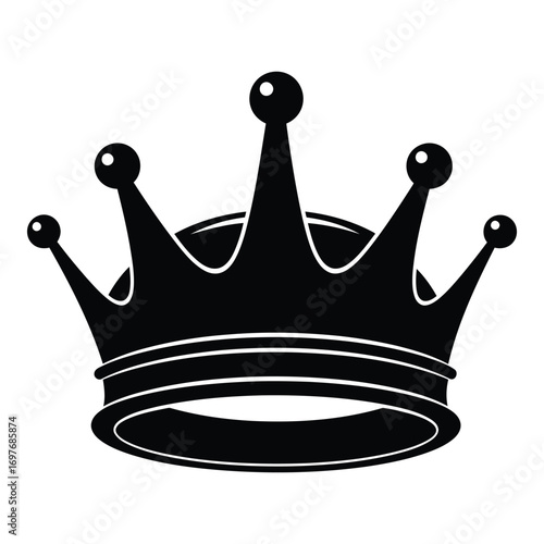 Royal crown symbol of royalty power authority and success isolated graphic element vector