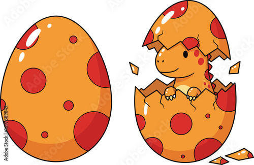 Cute Cartoon Baby Dinosaur, Cats and Dog Vector Set – Adorable Animals in Fun Poses for Kids and Pet Designs