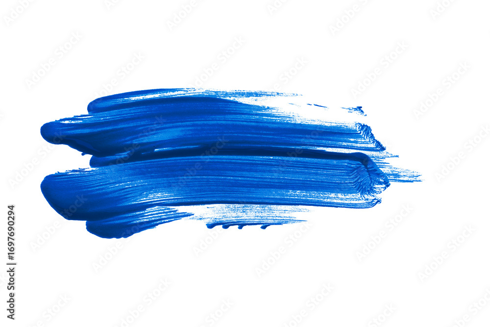 Fototapeta premium Abstract paint brush stroke isolated on black background, colorful artistic texture for creative design, decoration, and digital artwork