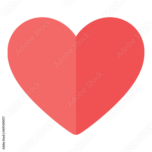 Simple red heart shape symbol isolated on for love and romance concepts vector