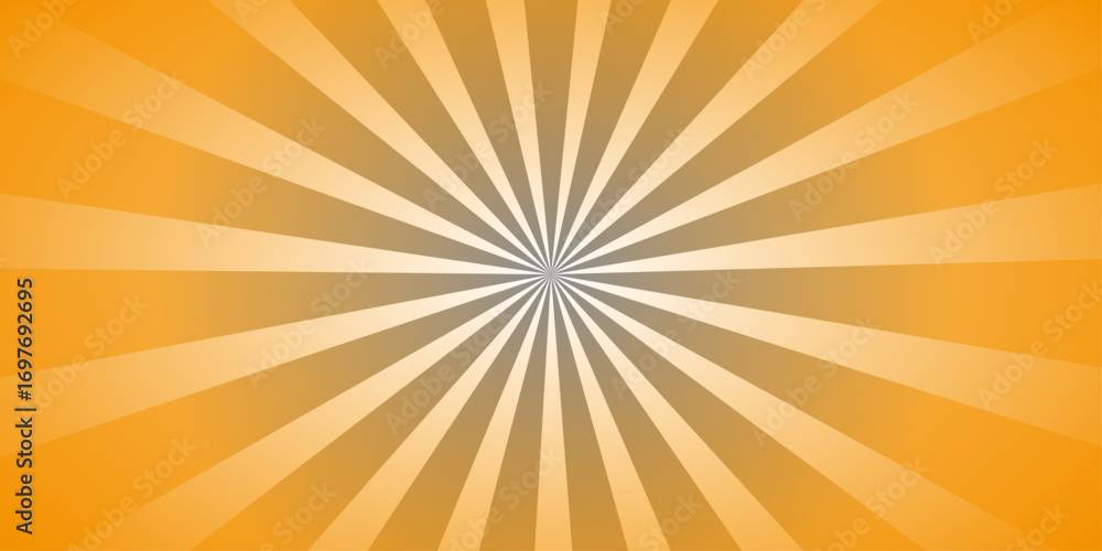 Fototapeta premium Radiating red orange lavender burst background. red orange background with white sun ray. Pattern of starburst. Abstract ultra red texture with light of sunburst. Pink retro striped background. 