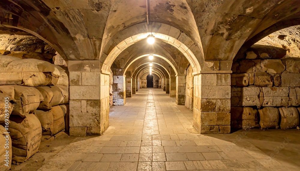 Fototapeta premium Ancient stone passageway