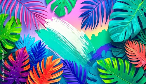 seamless pattern with colorful feathers