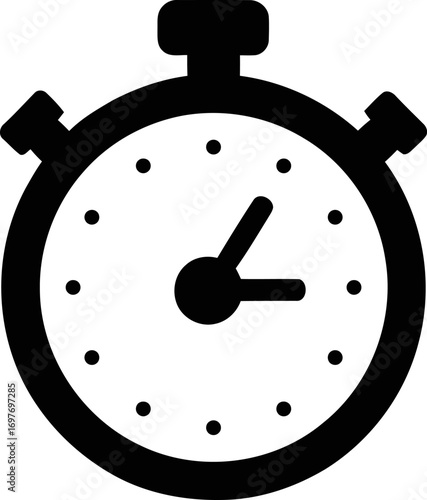 Simple stopwatch icon time measurement tool for graphic