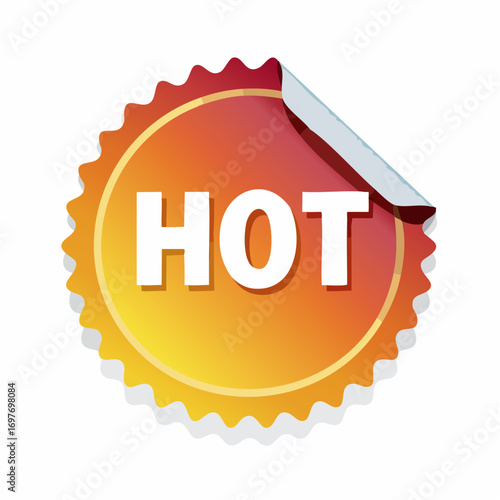 Hot Sale Sticker With A Peeling Corner