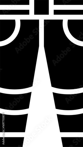 Silhouette vector of Firefighter Trouser. Firefighter Pant Icon. Firefighter Pant Vector Icon. pants icon. vector glyph icon for your website, mobile, presentation, and logo design.