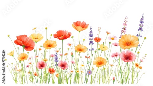 Beautiful Pink Wildflowers Blooming in Spring