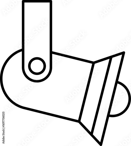 Spotlight vector illustration. Spotlight or Searchlight Icon Vector Design. Flood Light Icon