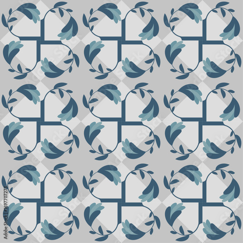 old style of vintage seamless pattern with colorful shape combination