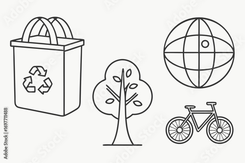 Eco-Friendly Linear Icon Pack
