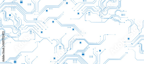 Technology black circuit diagram concept.High-tech circuit board connection system.Vector abstract technology on white background. abstract blue background