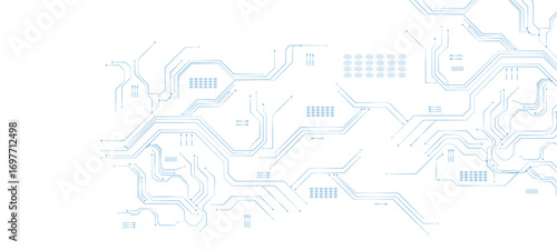 Technology black circuit diagram concept.High-tech circuit board connection system.Vector abstract technology on white background. circuit board background