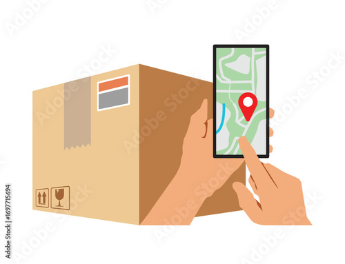 Tracking package using application