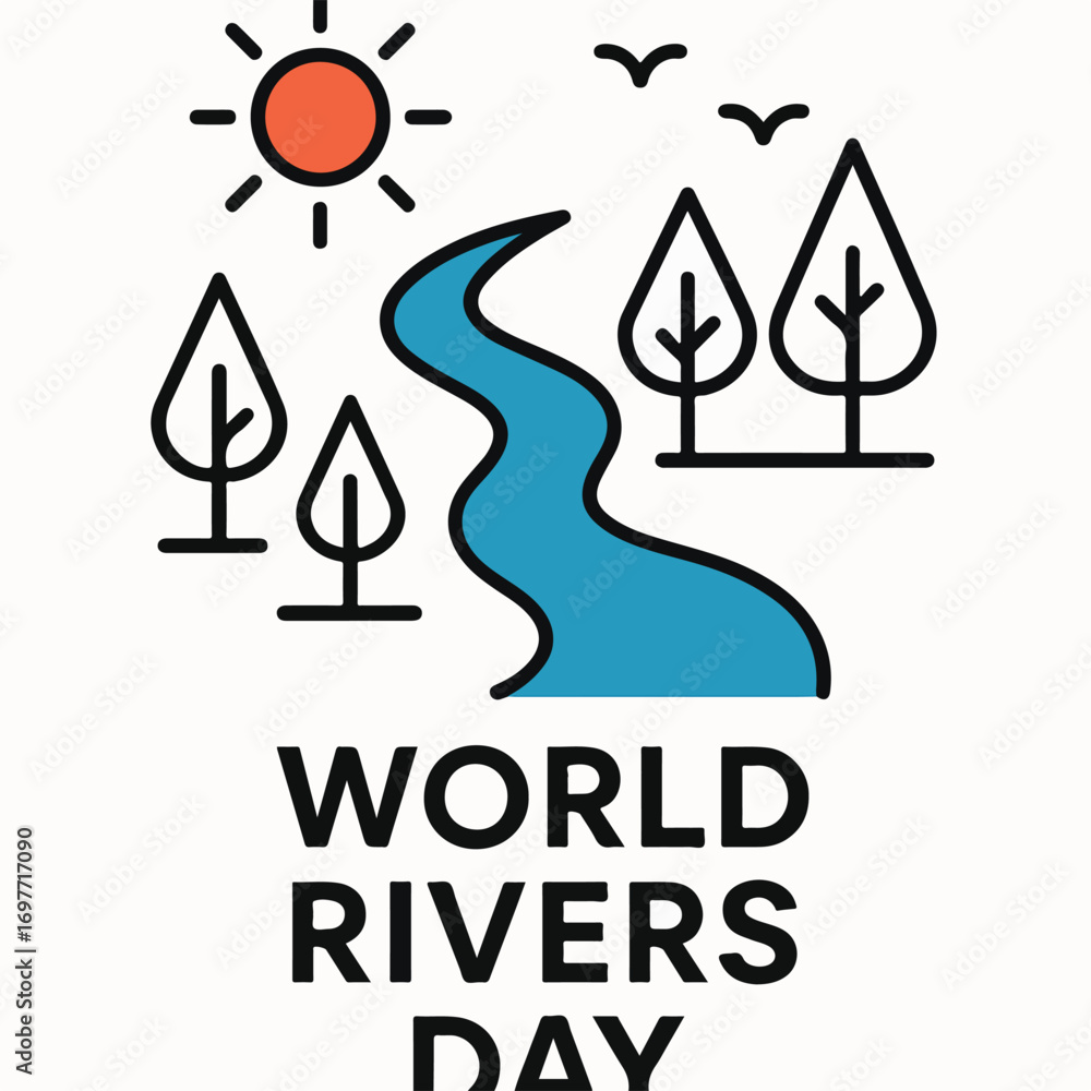 Fototapeta premium World Rivers Day — Celebrating and Protecting Our Rivers.