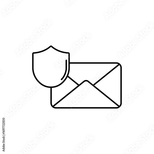 Icon a Protected Email, isolated against a clean background.