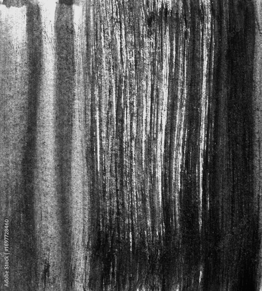 Fototapeta premium Pinseltextur in schwarz - Wasserfarbe Hintergrund