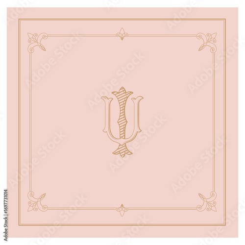 UI, IU, logo UI, Letter UI,  Monogram UI,Wedding Monogram, Wedding Logo, Logo Design , Monogram Vintage