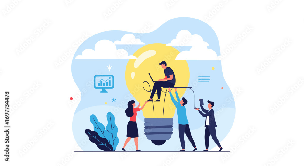 Teamwork and innovation fostering a bright future through collaborative idea generation and execution Teamwork and innovation fostering a bright future through collaborative idea generation and execution
