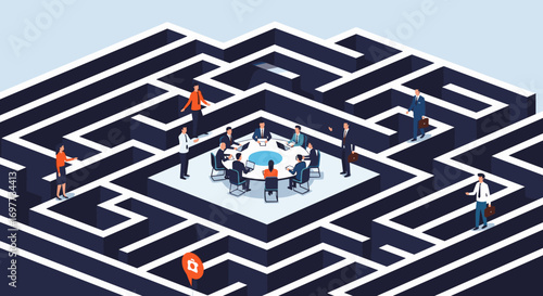 Navigating complex business mazes finding solutions through collaboration and strategic thinking