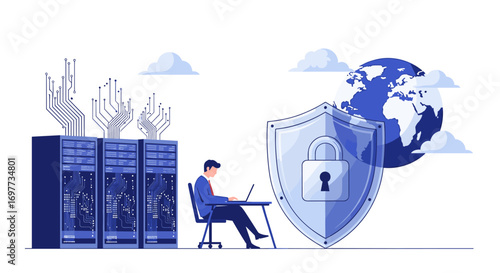 Securing network infrastructure and data protection with advanced cybersecurity solutions for global operations
