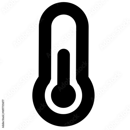 Dazzle line icon thermometer 