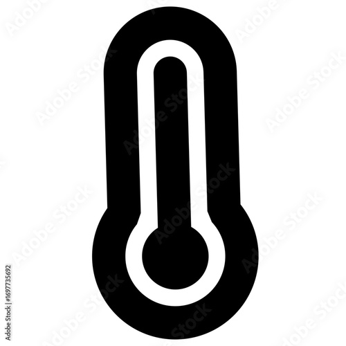 Dazzle line icon thermometer 