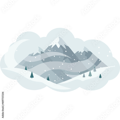 Snow-covered mountains: Suitable for use in blogs, website banners, or articles about winter scenes, nature, or travel.