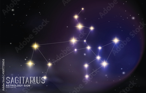Realistic sagitarius galaxy background astronomy astrological

