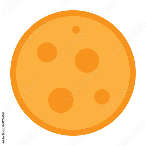 Cheese flat, triangular piece with holes vektor