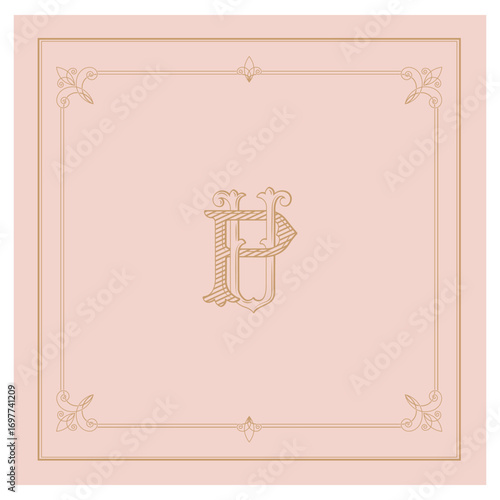 UP,PN, logo UP, Letter UP,  Monogram UP,Wedding Monogram, Wedding Logo, Logo Design , Monogram Vintage
