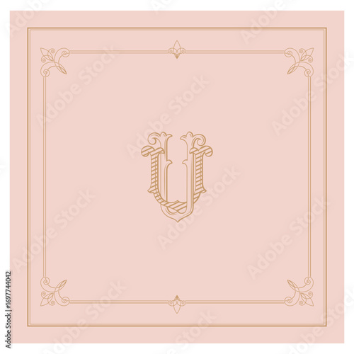 UU, logo UU, Letter UU,  Monogram UU,Wedding Monogram, Wedding Logo, Logo Design , Monogram Vintage