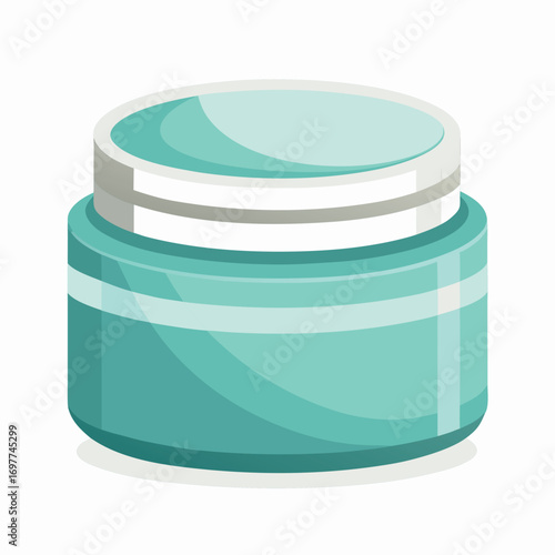 Cosmetic Cream Jar Mockup Teal Product Packaging Design Template
