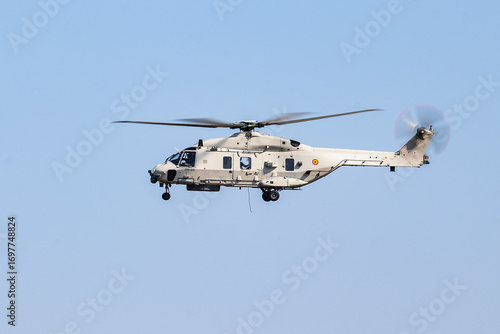 NH90 Caiman of Belgian Air Force in flight during an air show