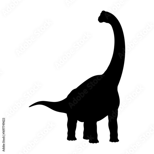 Silhouette of a Brachiosaurus Dinosaur
