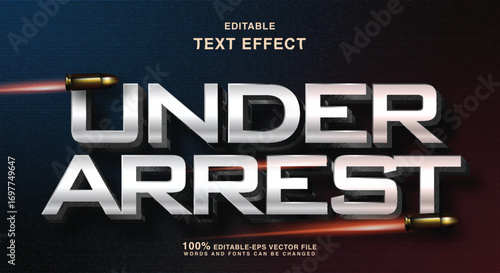 under arrest editable text effect