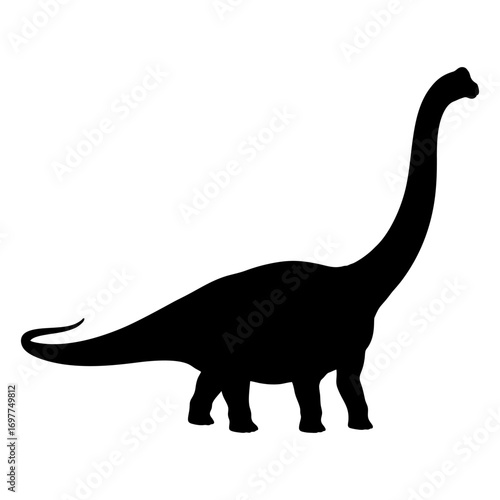 Silhouette of a Brachiosaurus Dinosaur