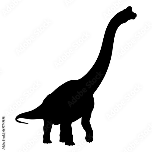 Silhouette of a Brachiosaurus Dinosaur