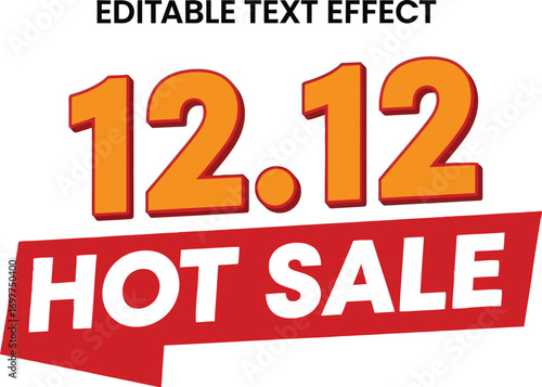 12.12 hot sale announcement with bold typography and vibrant colors