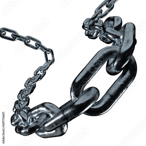 metal chain isolated on white background